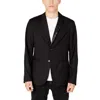 Armani Exchange Black Polyester Blazer In Black