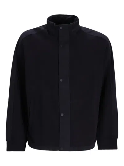 Armani Exchange Pressed-button Jacket In Black