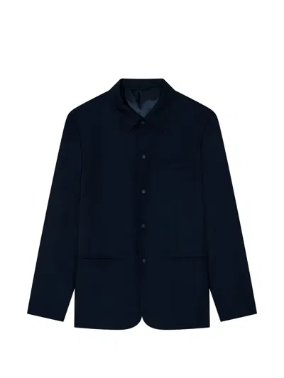 Armani Exchange Press-stud-fastening Blazer In Black