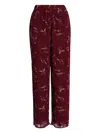 Armani Exchange Printed Trousers In Brown