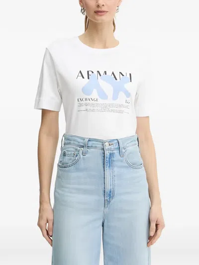 Armani Exchange Printed T-shirt In White