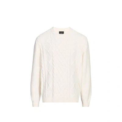 Armani Exchange Pull Ample Col Rond In Neutral