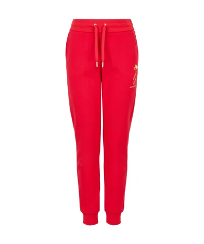 Armani Exchange Pull Rope And Stretch Waist Sweatpants In Red