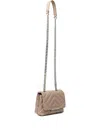 Armani Exchange Quilted Chain Shoulder Bag In Neutral