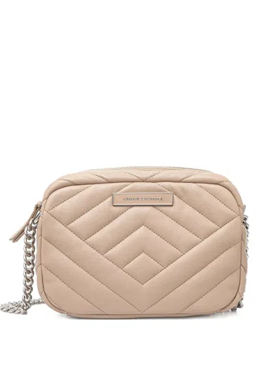 Armani Exchange Quilted Cross Body Bag In Pink