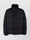 Armani Exchange Quilted High Collar Coat With Side Pockets In Black