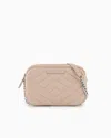 Armani Exchange Quilted Shoulder Bag With Chain Strap In Pink