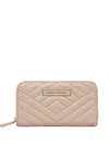 Armani Exchange Quilted Wallet In Neutrals