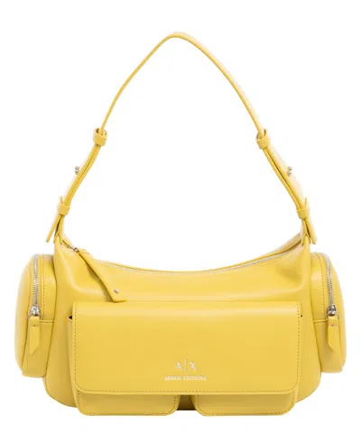 Armani Exchange Rachel Hobo Bag In Yellow