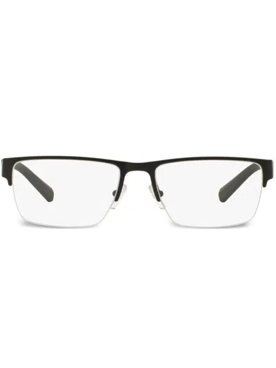 Armani Exchange Rectangle-frame Glasses In Matte Black