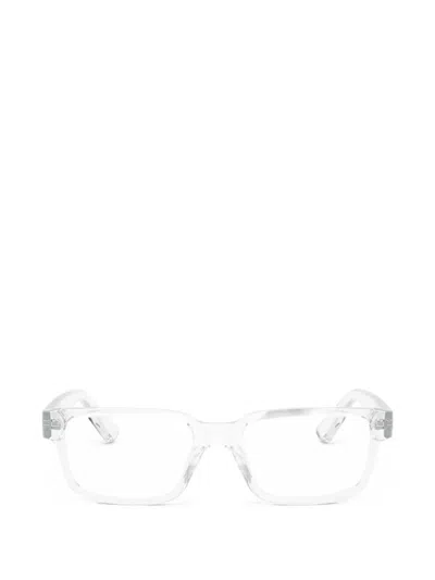 Armani Exchange Rectangle-frame Glasses In Gray