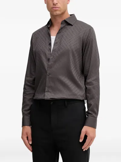 Armani Exchange Regular Cut Shirt In Brown
