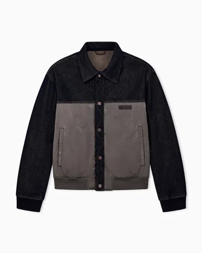 Armani Exchange Regular Fit Blouson Jacket In Black
