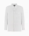 Armani Exchange Regular Fit Button Down Striped Shirt In White