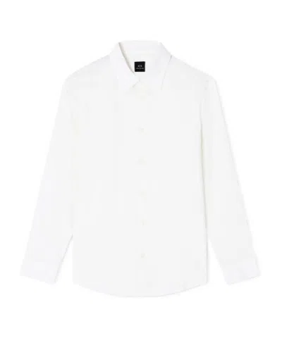 Armani Exchange Regular Fit Button-up Shirt In Cotton Jacquard Essential In Red
