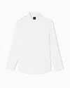 Armani Exchange Regular Fit Cotton Jacquard Shirt In White