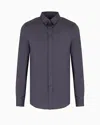 Armani Exchange Regular Fit Cotton Shirt In Black