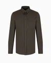 Armani Exchange Regular Fit Cotton Shirt In Brown