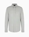 Armani Exchange Regular Fit Cotton Shirt In Grey