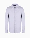 Armani Exchange Regular Fit Cotton Shirt In Purple