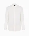 Armani Exchange Regular Fit Cotton And Lyocell Shirt In White