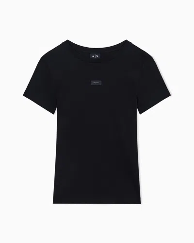 Armani Exchange Regular Fit Cotton T-shirt In Blue