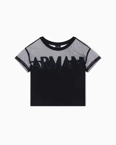 Armani Exchange Regular Fit Cotton T-shirt In Black