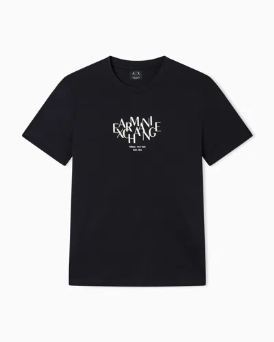 Armani Exchange Regular Fit Cotton T-shirt In Black