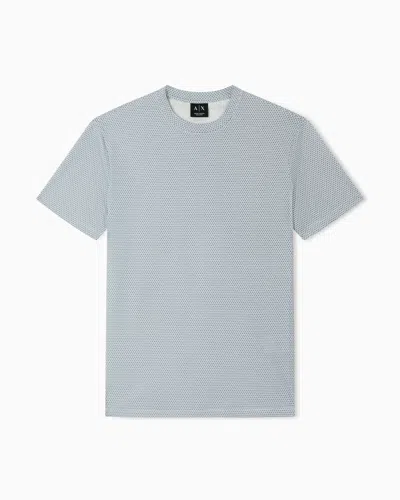 Armani Exchange Regular Fit Cotton T-shirt In Blue