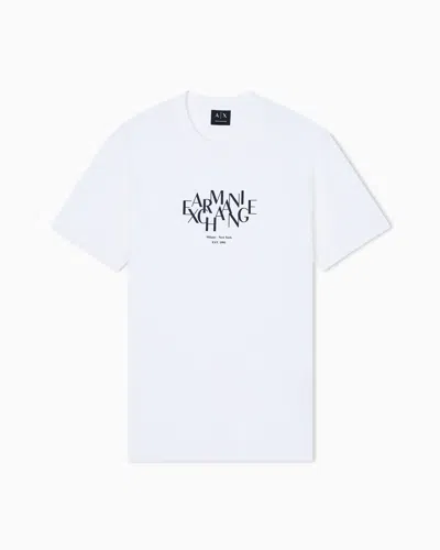 Armani Exchange Regular Fit Cotton T-shirt In White