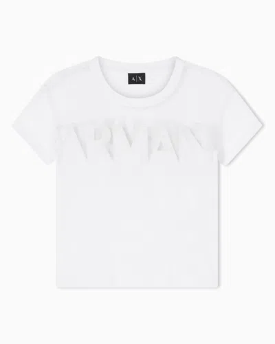 Armani Exchange Regular Fit Cotton T-shirt In White