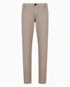 Armani Exchange Regular Fit Gabardine Trousers In Beige