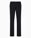 Armani Exchange Regular Fit Gabardine Trousers In Black