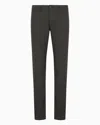 Armani Exchange Regular Fit Gabardine Trousers In Brown
