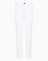 Armani Exchange Regular Fit Gabardine Trousers In White