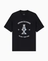 Armani Exchange Regular Fit Graphic Logo T-shirt In Black