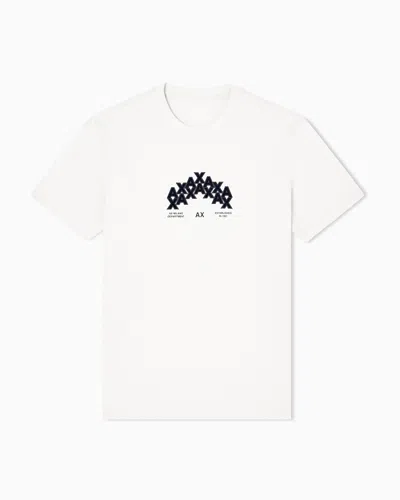 Armani Exchange Regular Fit Graphic Print T-shirt In Gray
