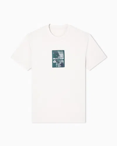 Armani Exchange Regular Fit Graphic Print T-shirt In White