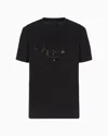 Armani Exchange Regular Fit Heavy Cotton T-shirt With Asv Photo Print In Black