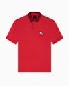 Armani Exchange Regular Fit Jersey Polo Shirt In Red
