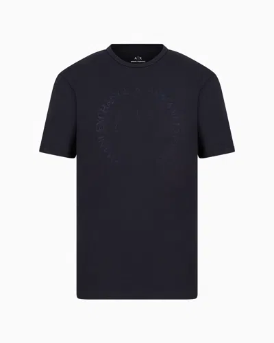Armani Exchange Regular Fit Jersey T-shirt In Navy Blue