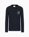 Armani Exchange Regular Fit Jersey T-shirt In Navy Blue