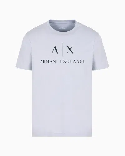 Armani Exchange Regular Fit Jersey T-shirt With Logo In Purple