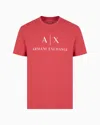 Armani Exchange Regular Fit Jersey T-shirt With Logo In Red