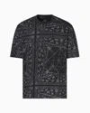 Armani Exchange Regular Fit Kaleidoscope Patterned T-shirt In Black