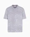 Armani Exchange Regular Fit Kaleidoscope Patterned T-shirt In Purple