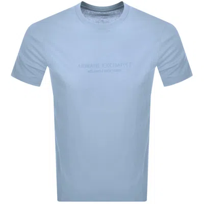 Armani Exchange Regular Fit Logo T Shirt Blue