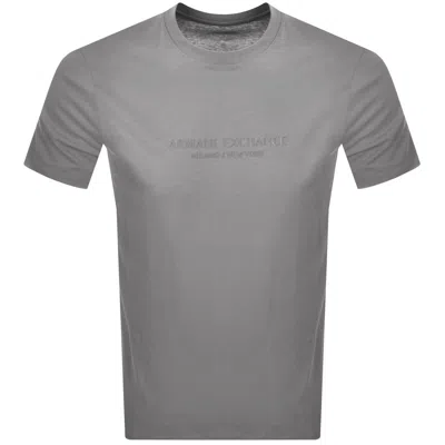 Armani Exchange Regular Fit Logo T Shirt Grey In Gray