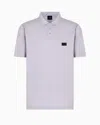 Armani Exchange Regular Fit Mercerised Cotton Polo In Purple