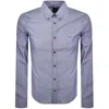 Armani Exchange Regular Fit Patterned Shirt Blue In Blue